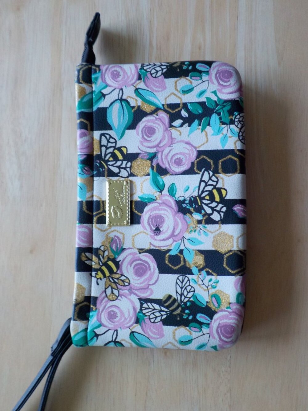 Betsey Johnson Wallet - Black White Flower Multi Compartment (2620)